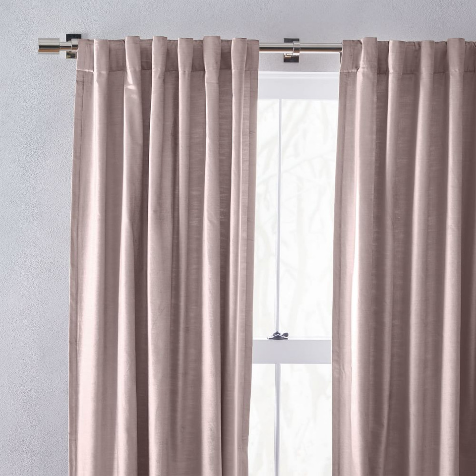Luster Velvet Curtain - Dusty Blush