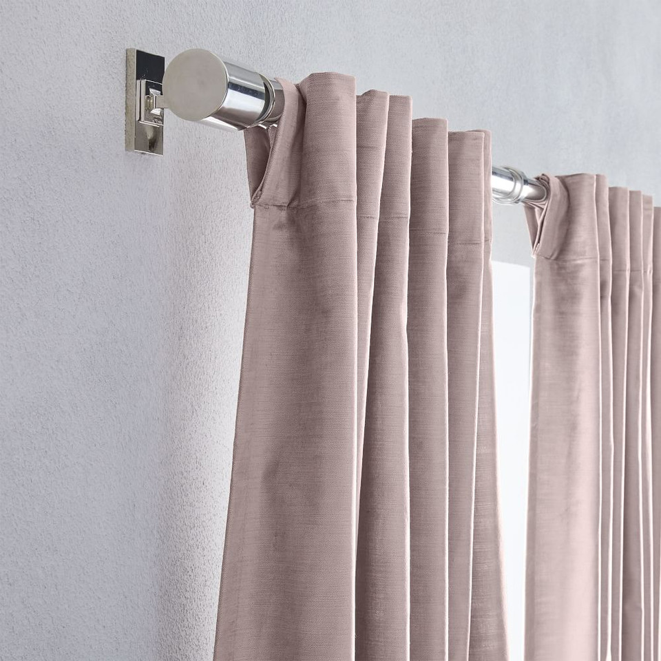 Luster Velvet Curtain - Dusty Blush