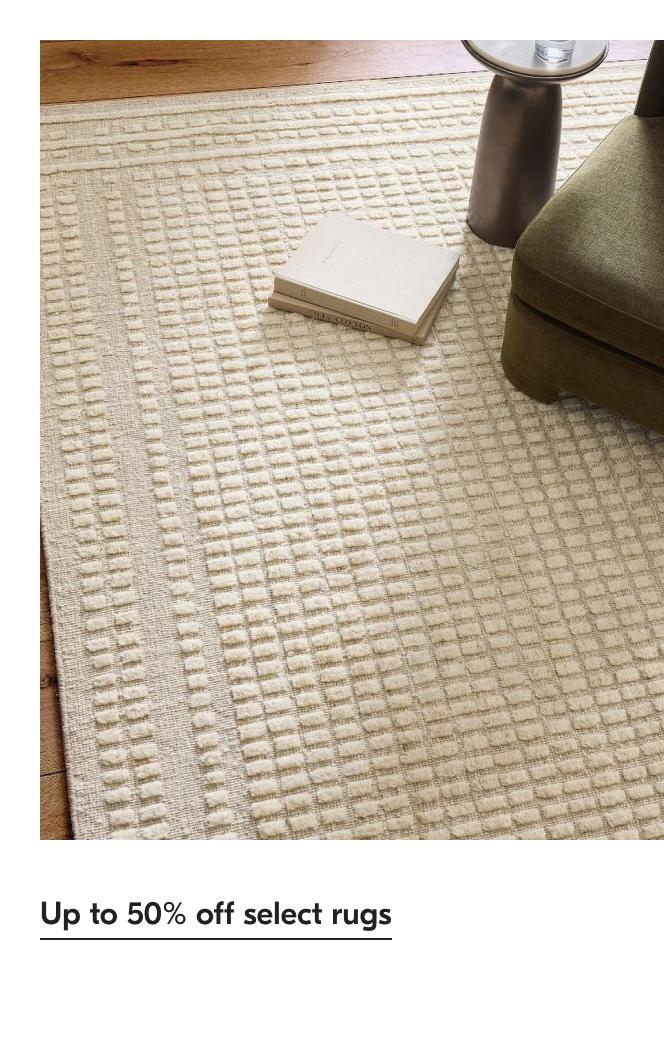 Up to 50% off select rugs