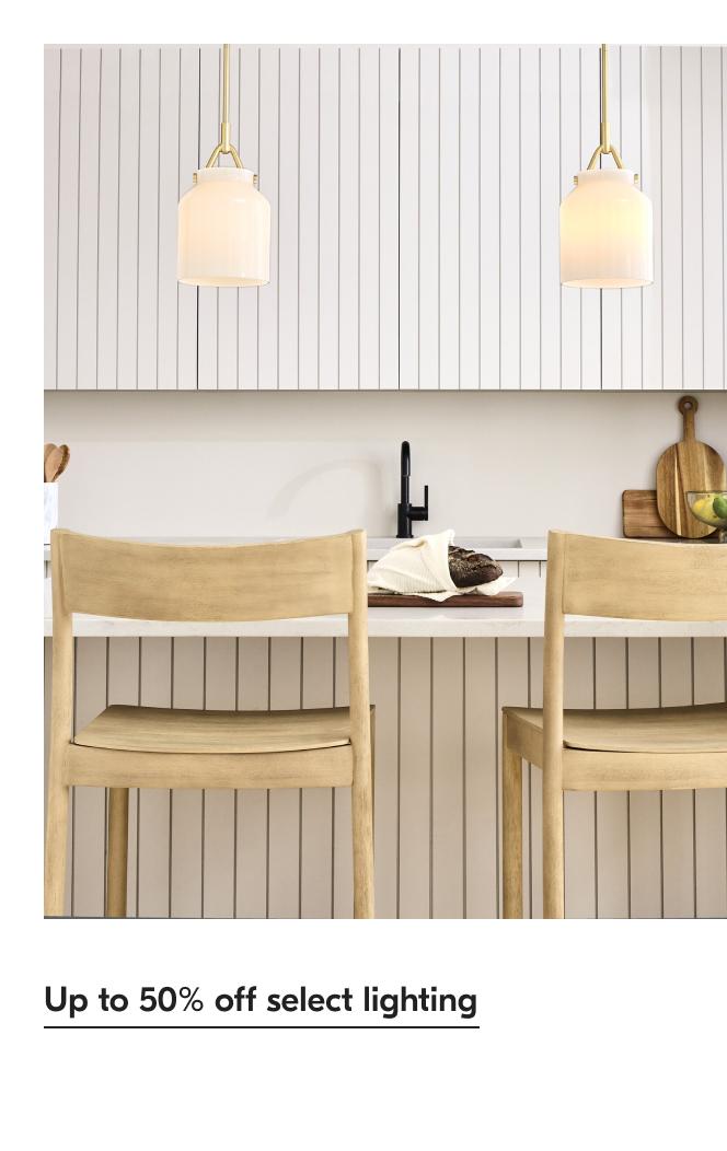 Up to 50% off select lighting