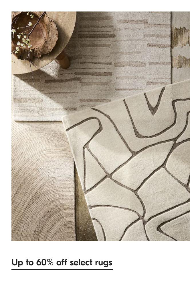 Up to 60% off select rugs