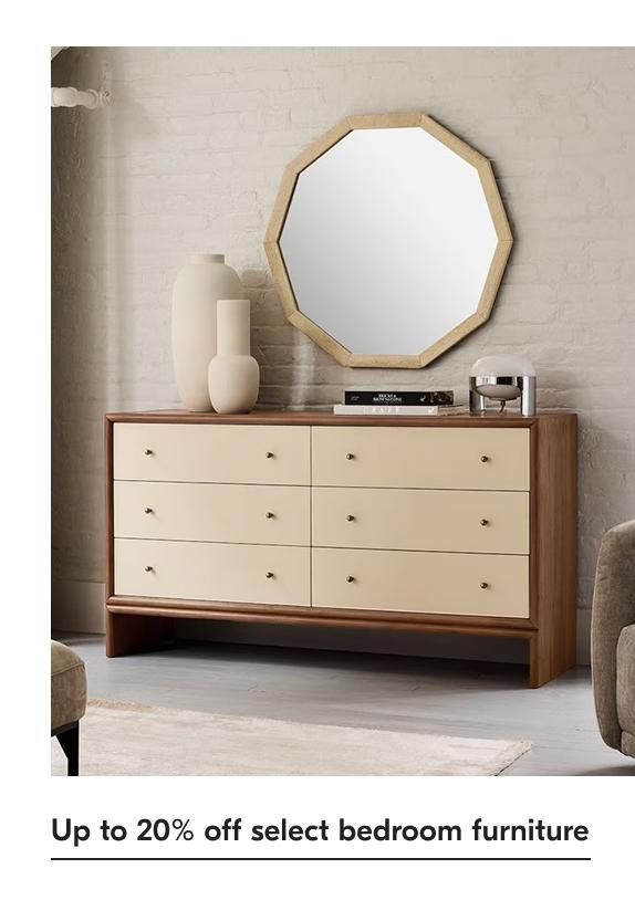 Up to 20% off select bedroom furniture