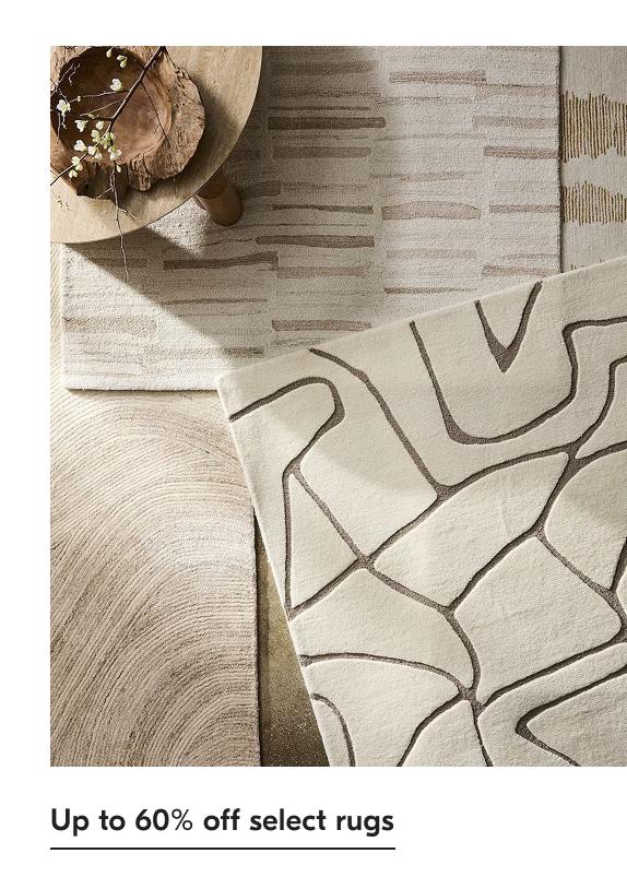 Up to 60% off select rugs