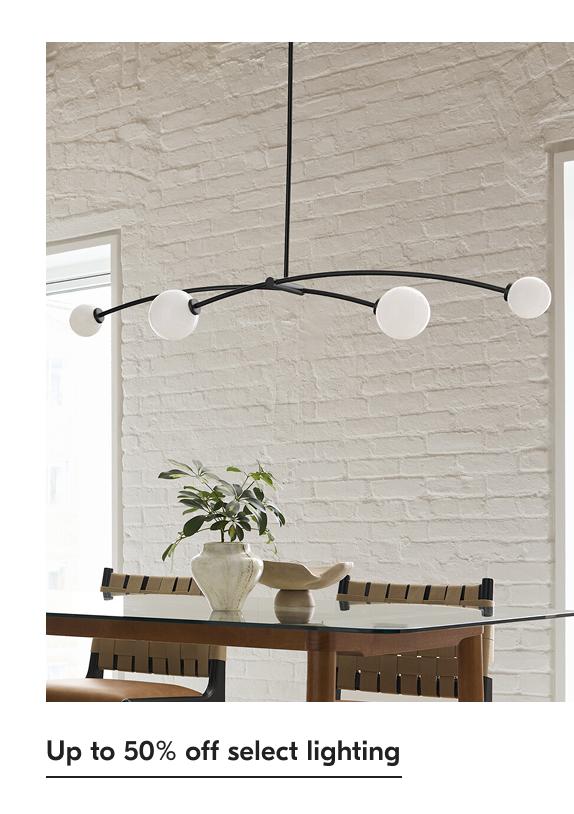 Up to 50% off select lighting
