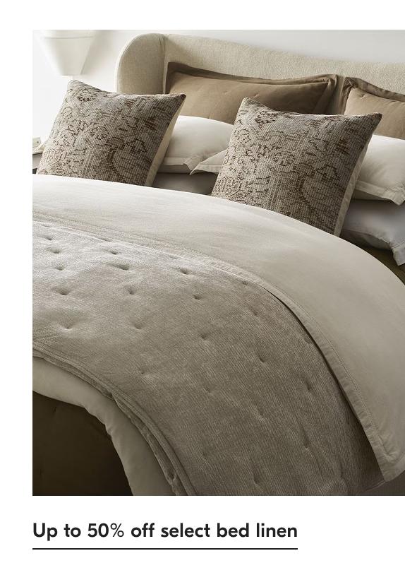 Up to 60% off select bed linen
