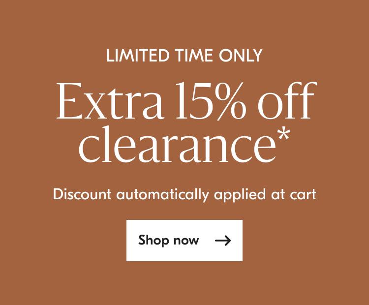 Extra 15% off Clearance
