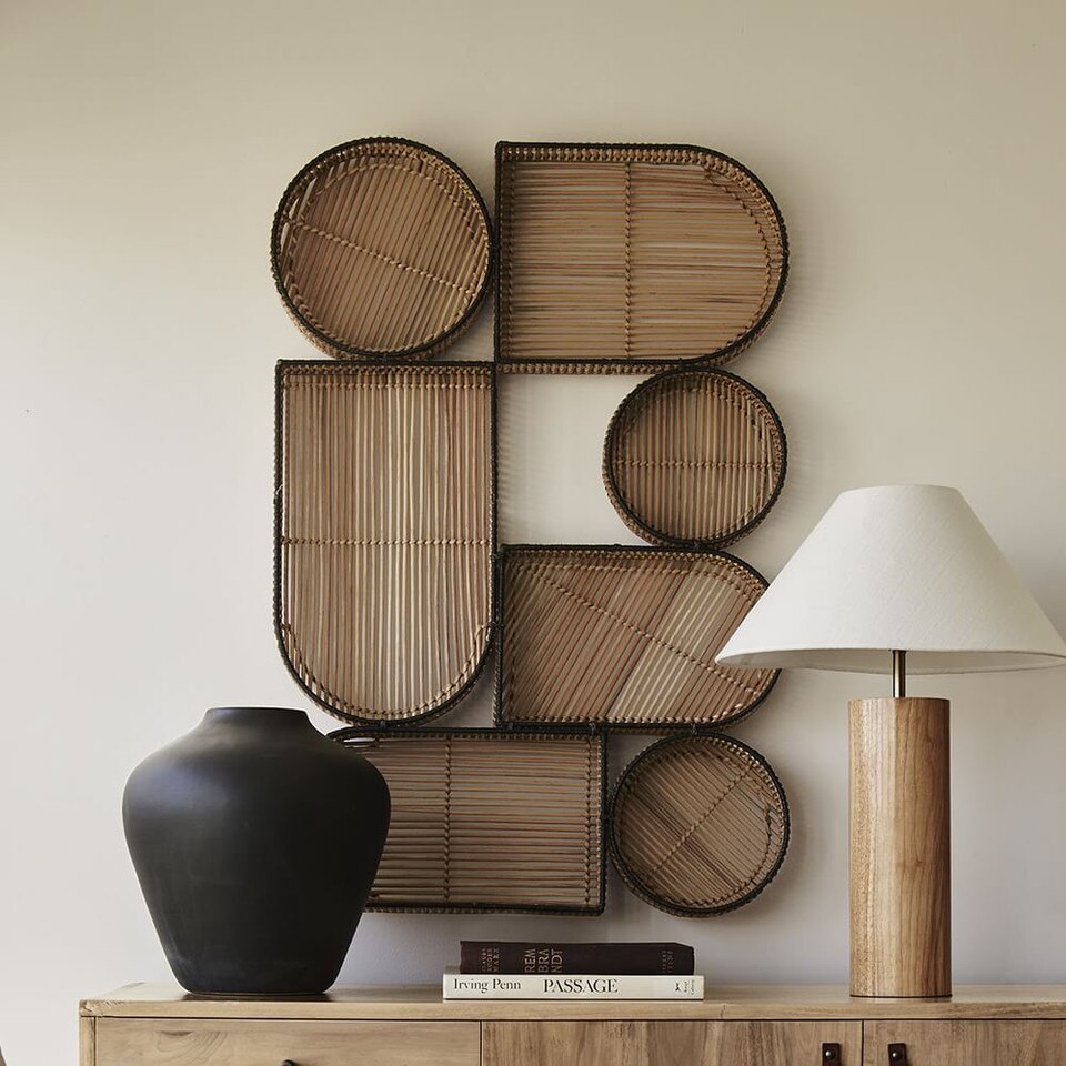 Geo Natural Woven Wall Art