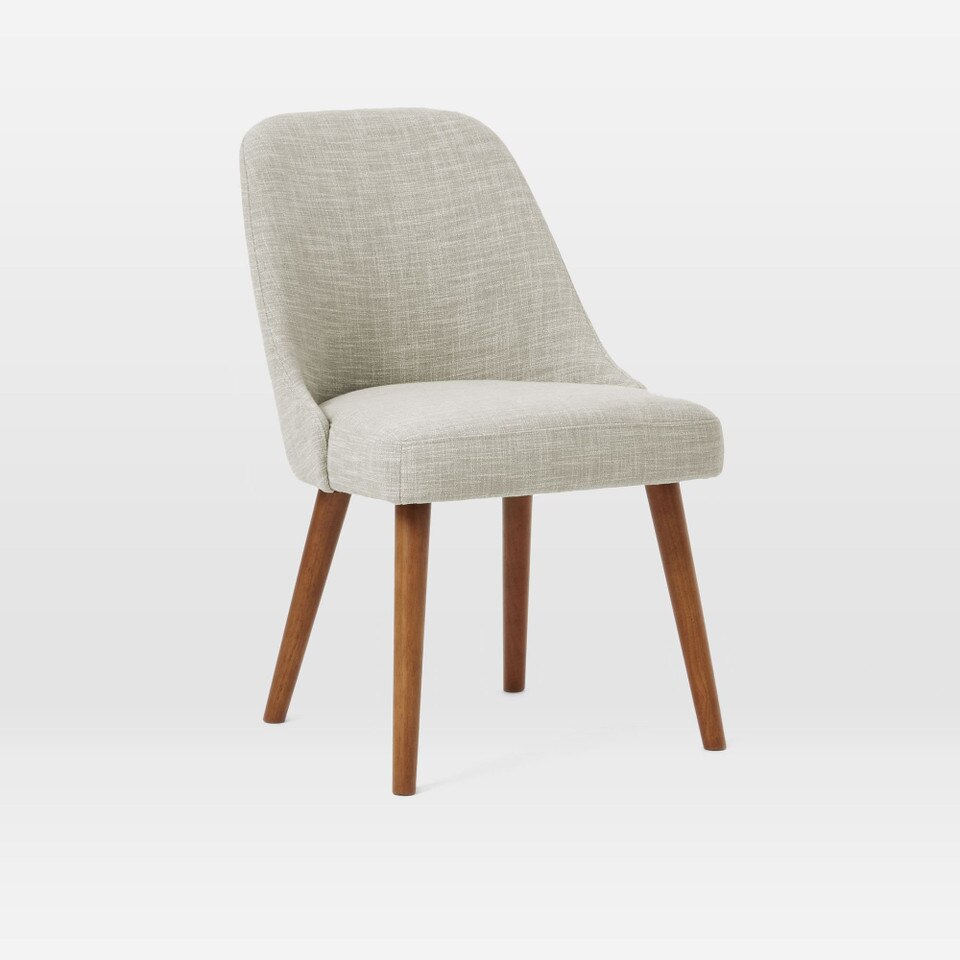 Mid-Century Upholstered Dining Chair - Wood Legs