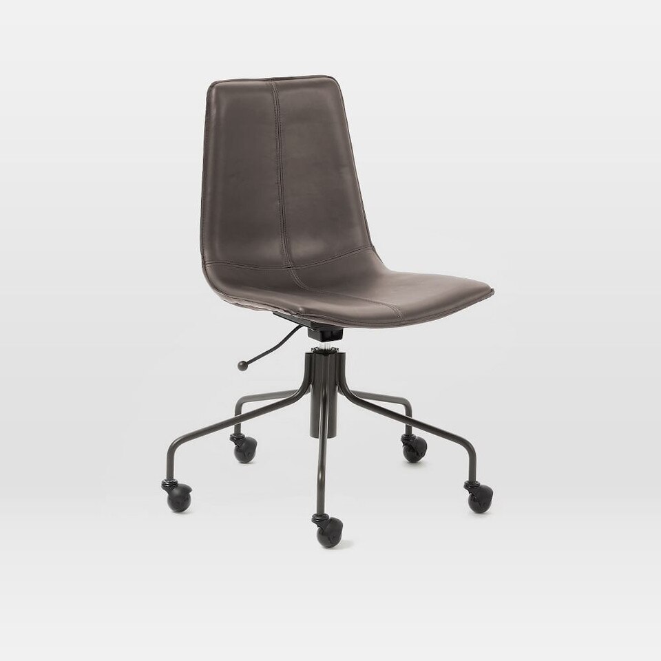 Slope Leather Swivel Office Chair