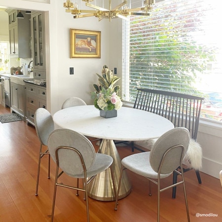 marble table round pedestal dining table modern