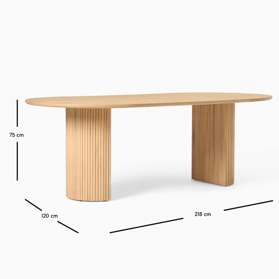 Ellington Oval Pedestal Dining Table (218 cm)