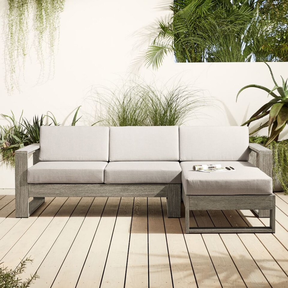 Portside Outdoor 2-Piece Sectional - Weathered Grey