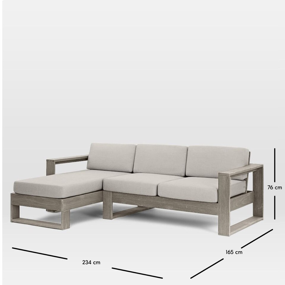 Portside Outdoor 2-Piece Sectional - Weathered Grey