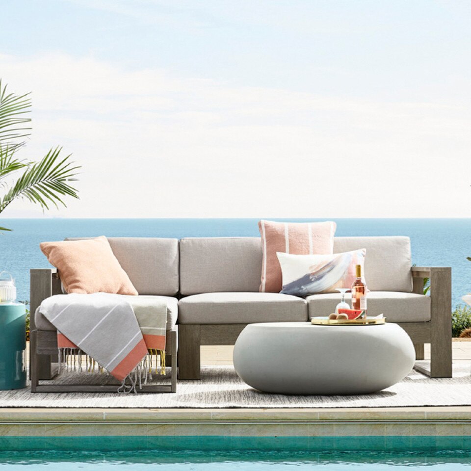 Portside Outdoor 2-Piece Sectional - Weathered Grey