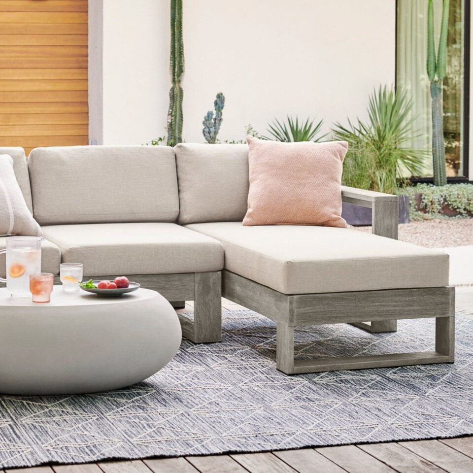 Portside Outdoor 2-Piece Sectional - Weathered Grey