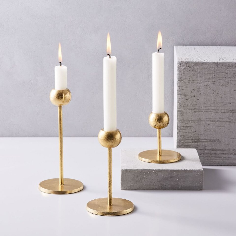 Modern Brass Candleholders