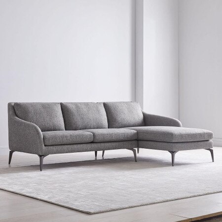 Alto 3 Seater Chaise Modular Sofa 240cm West Elm Australia Alto 3 Seater Chaise Modular Sofa
