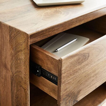 Anton Solid Wood Bedside Table West Elm Australia