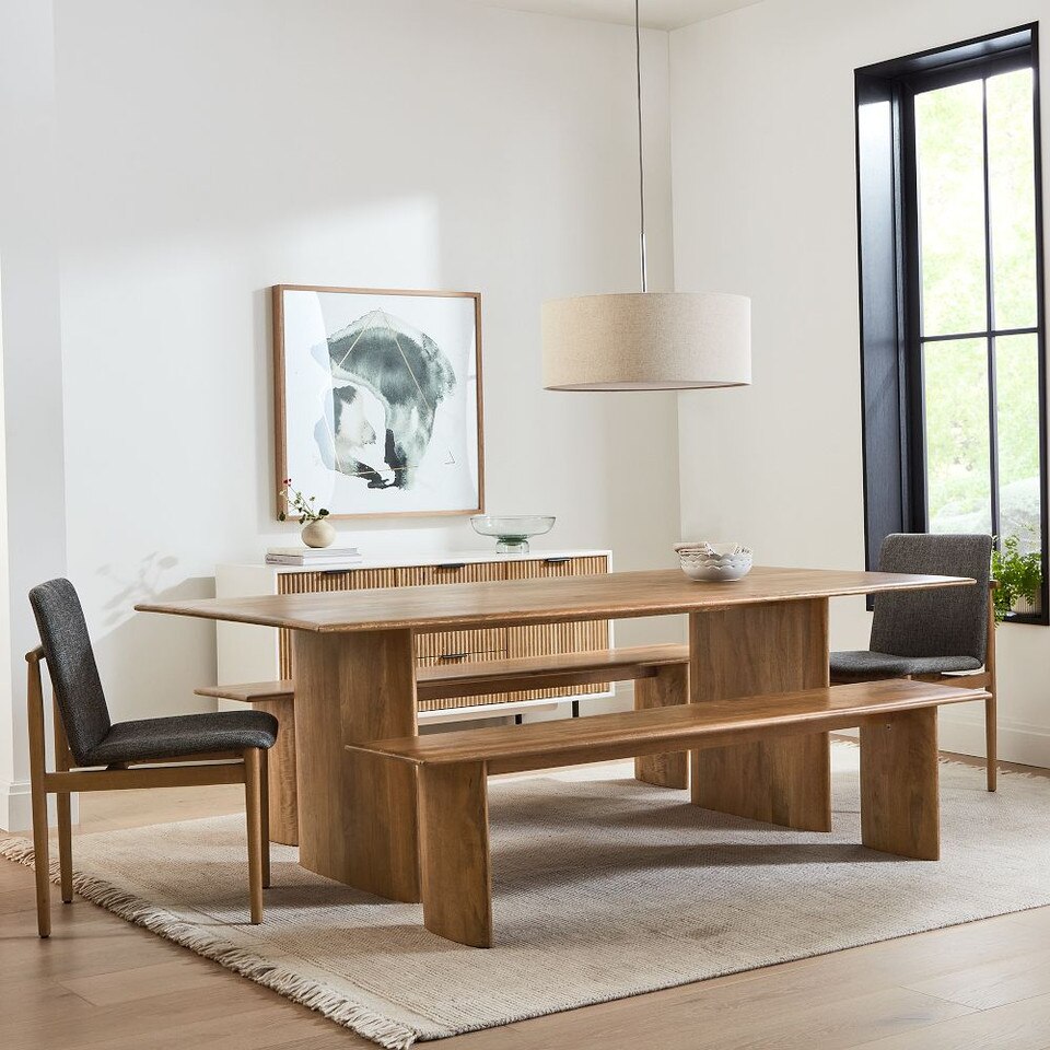 Anton Solid Wood Dining Bench (147 cm - 183 cm)