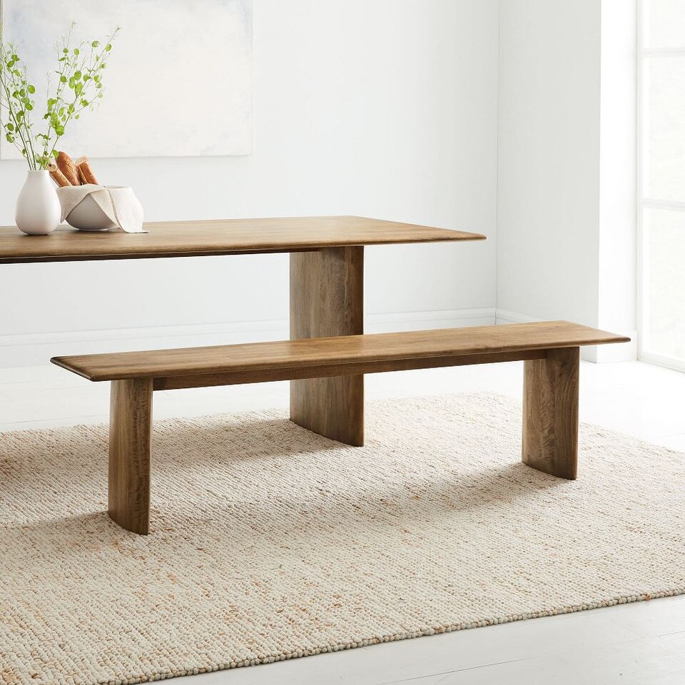 Anton Solid Wood Dining Bench (147 cm - 183 cm)