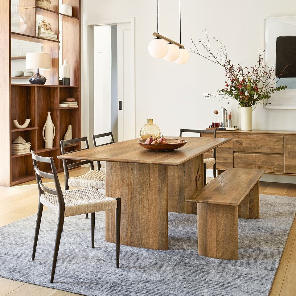 Anton Solid Wood Dining Bench (147 cm - 183 cm)