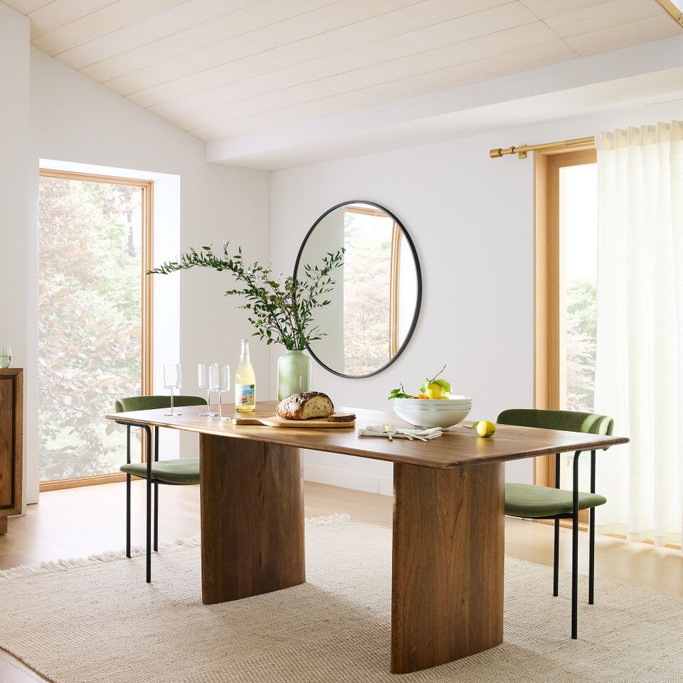Anton Solid Wood Dining Table (183 cm - 218 cm)