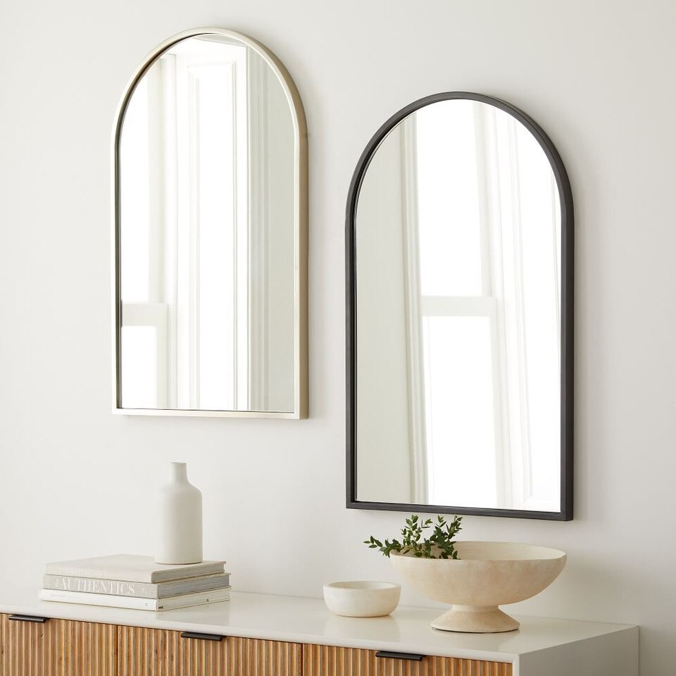 Metal Framed Arched Wall Mirror