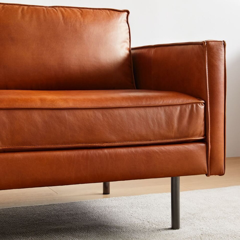 Axel Leather 2-Piece Chaise Modular Sofa