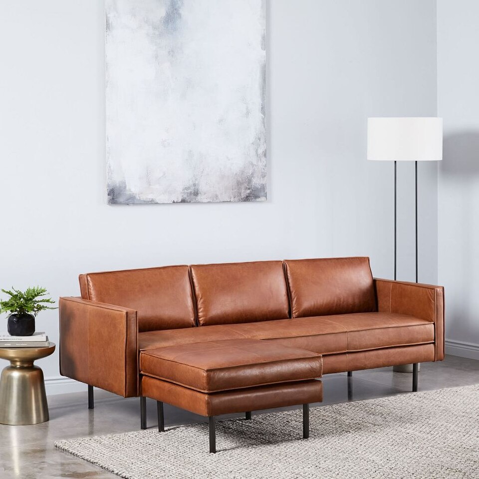 Axel Leather Reversible Modular Sofa (226 cm)