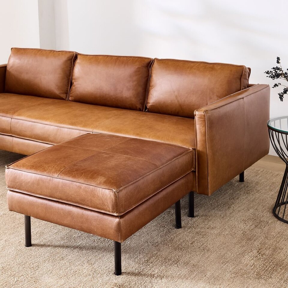 Axel Leather Reversible Modular Sofa (226 cm)