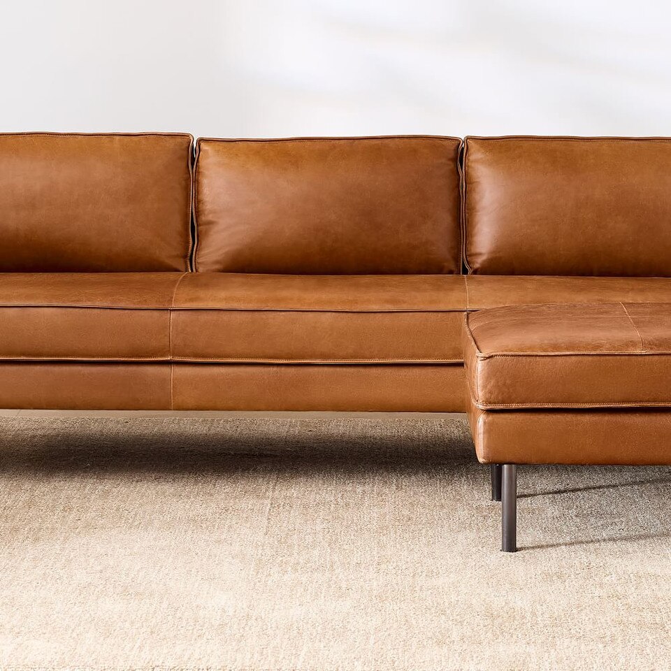 Axel Leather Reversible Modular Sofa (226 cm)