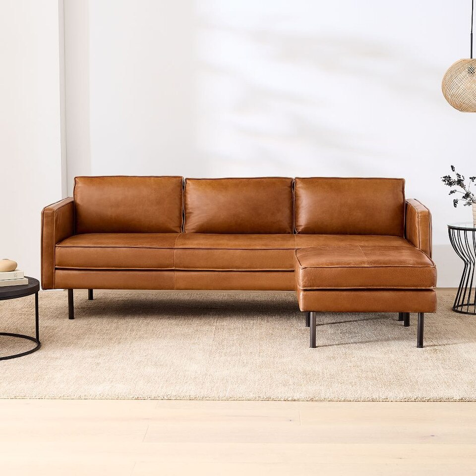 Axel Leather Reversible Modular Sofa (226 cm)
