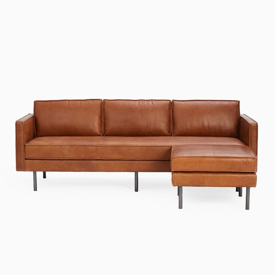 Axel Leather Reversible Modular Sofa (226 cm)