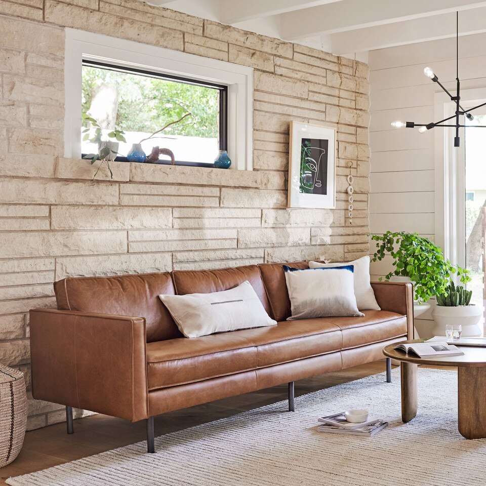 Axel Leather Sofa (152 cm - 226 cm)