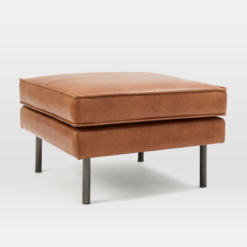 Axel Leather Ottoman