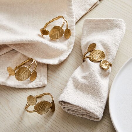 Botanical Napkin Rings (Set of 4)