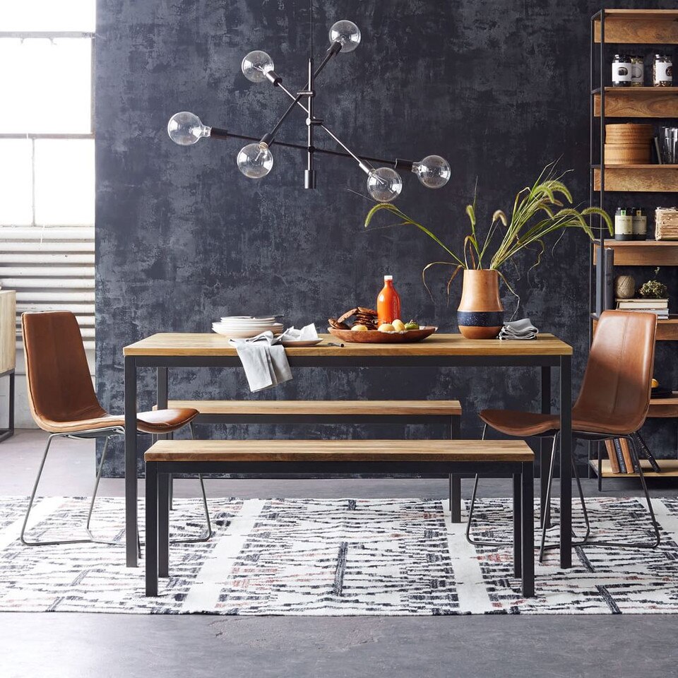 Slope Leather Dining Chair (Set of 2)