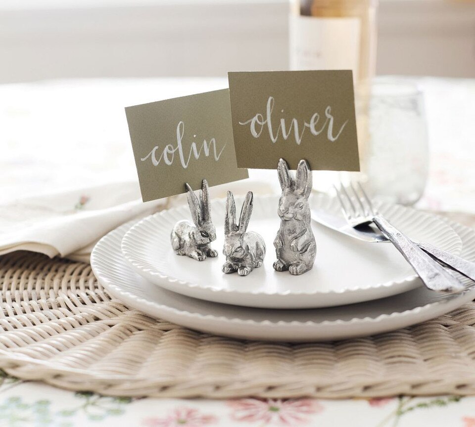 Handcrafted Bunny Place Card Holders - Set of 4