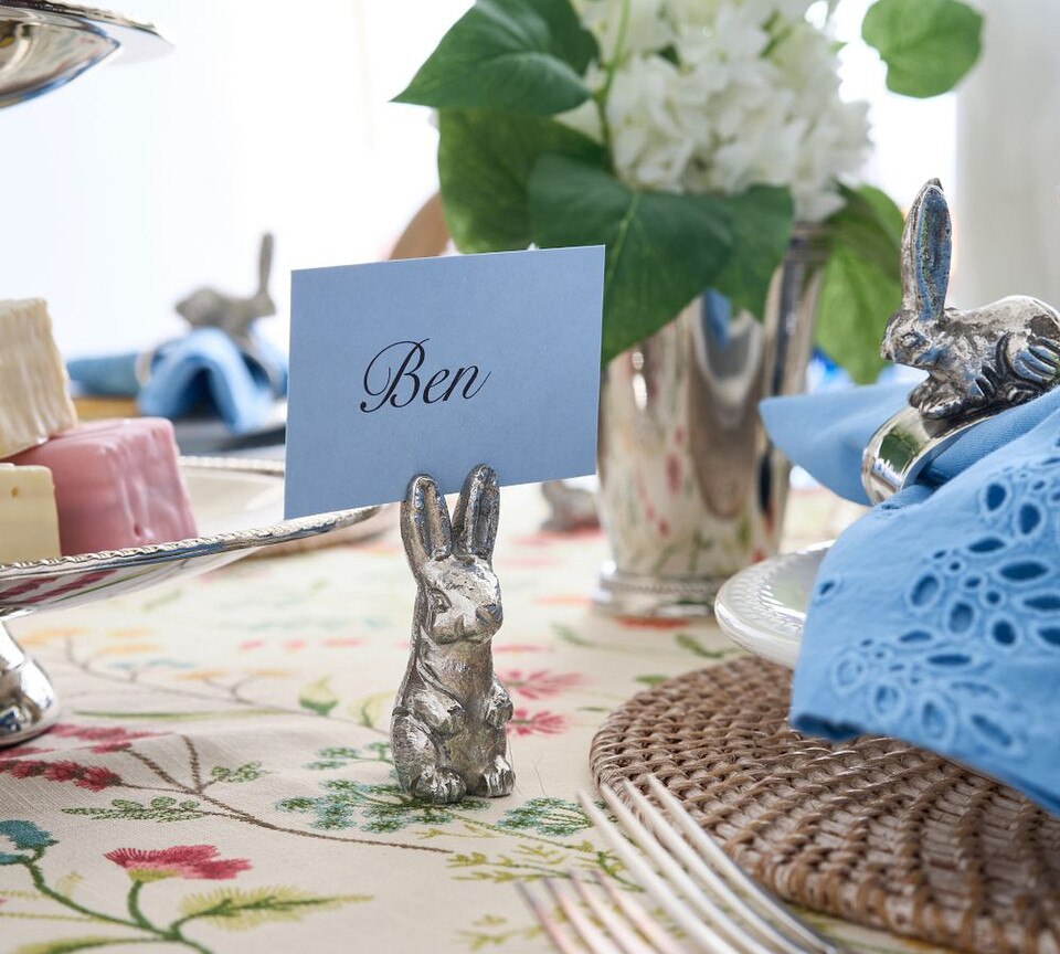 Handcrafted Bunny Place Card Holders - Set of 4