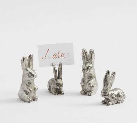 Handcrafted Bunny Place Card Holders Set of West Elm Australia