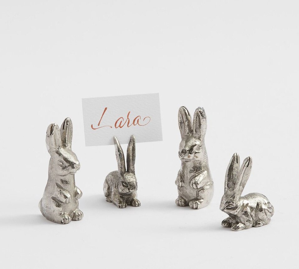 Handcrafted Bunny Place Card Holders - Set of 4