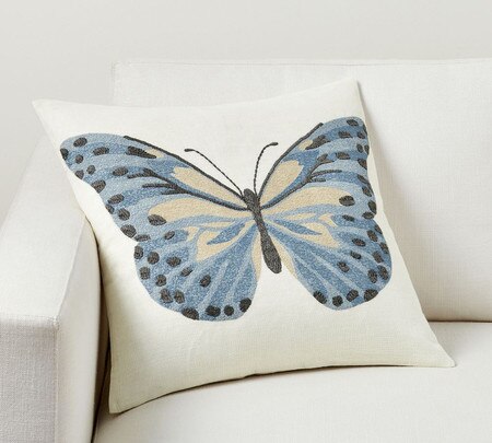 Butterfly Embroidered Cushion Cover West Elm Australia