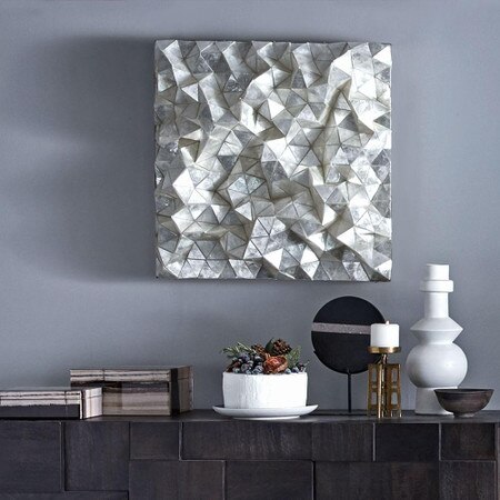 Capiz Wall Art Faceted Square West Elm Australia Capiz Wall Art Faceted Square West