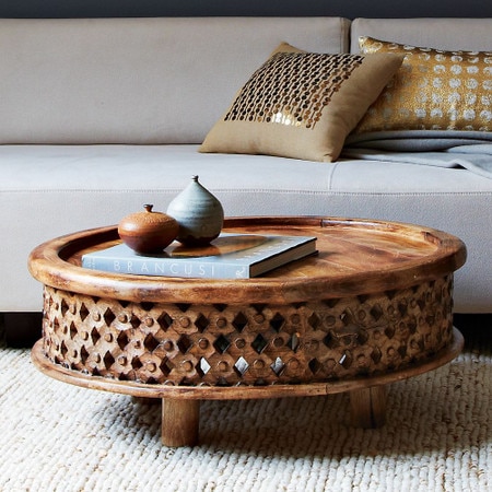 Carved Wood Coffee Table West Elm Australia