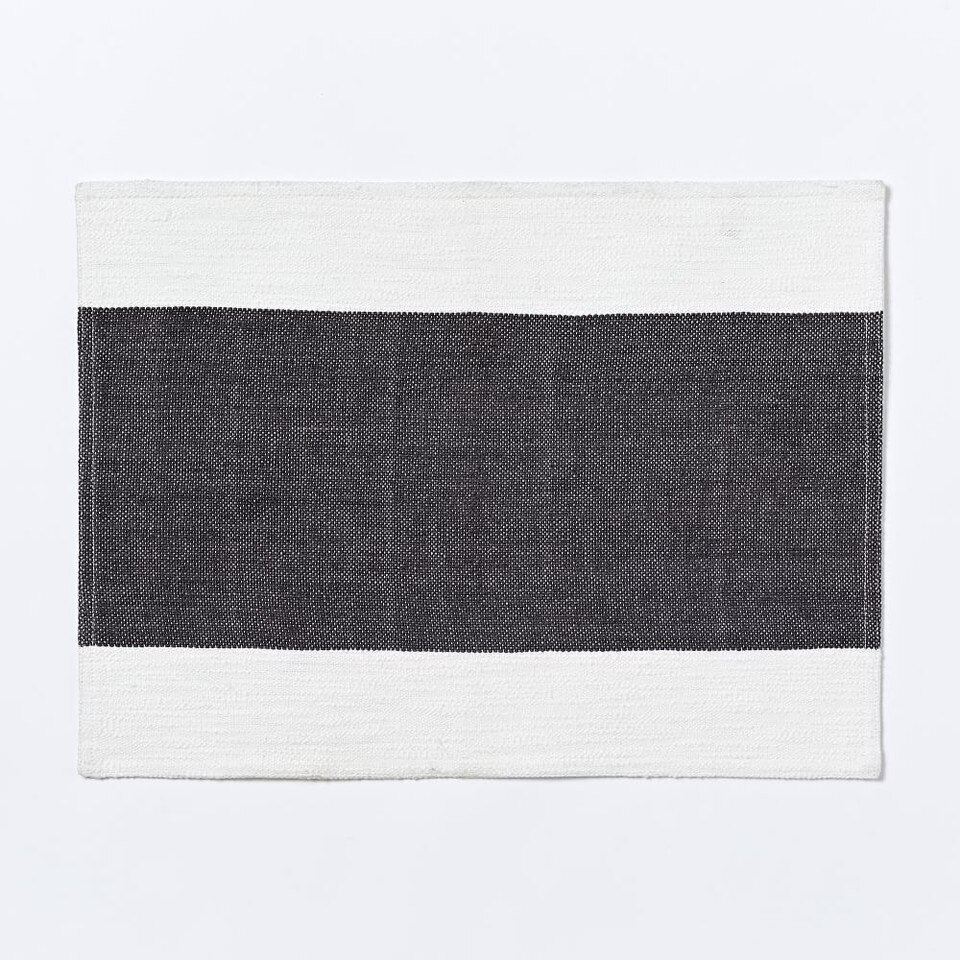 Centre Stripe Woven Placemat Set (Set of 2) West Elm Australia