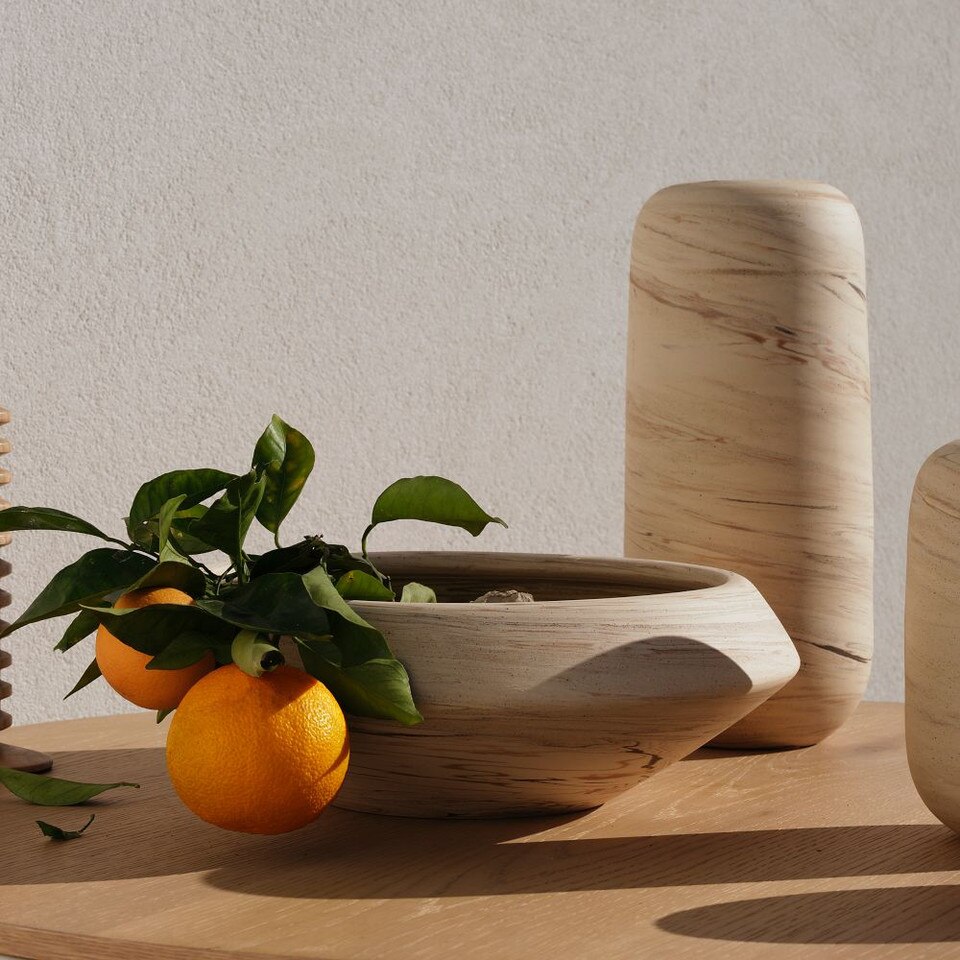 Ceramic Marbled Vases