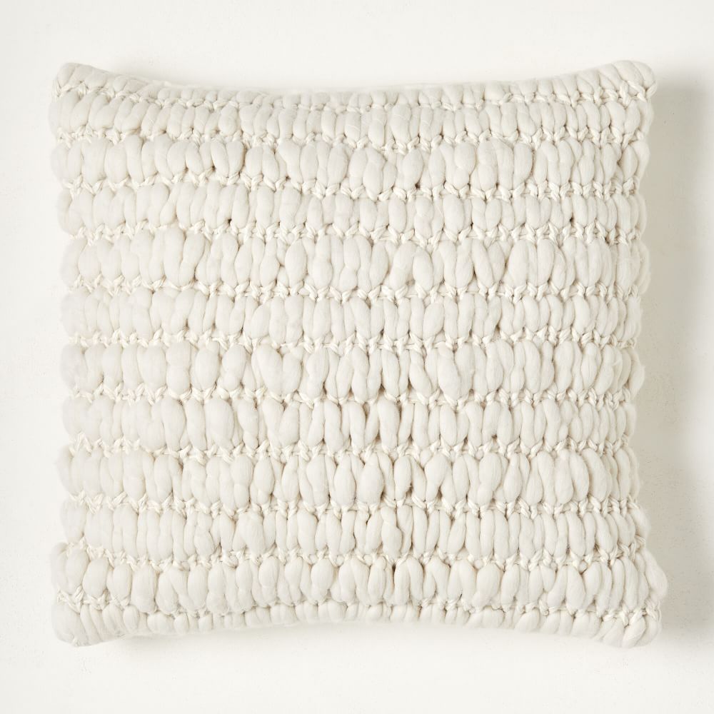 large knit throw pillow