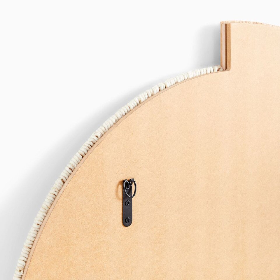 Circular Wool Wall Hanging, Natural, 95 cm