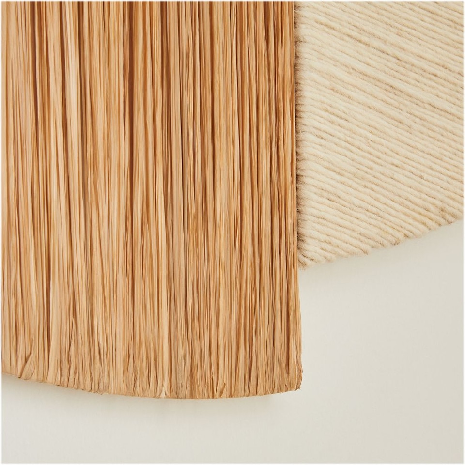 Circular Wool Wall Hanging, Natural, 95 cm