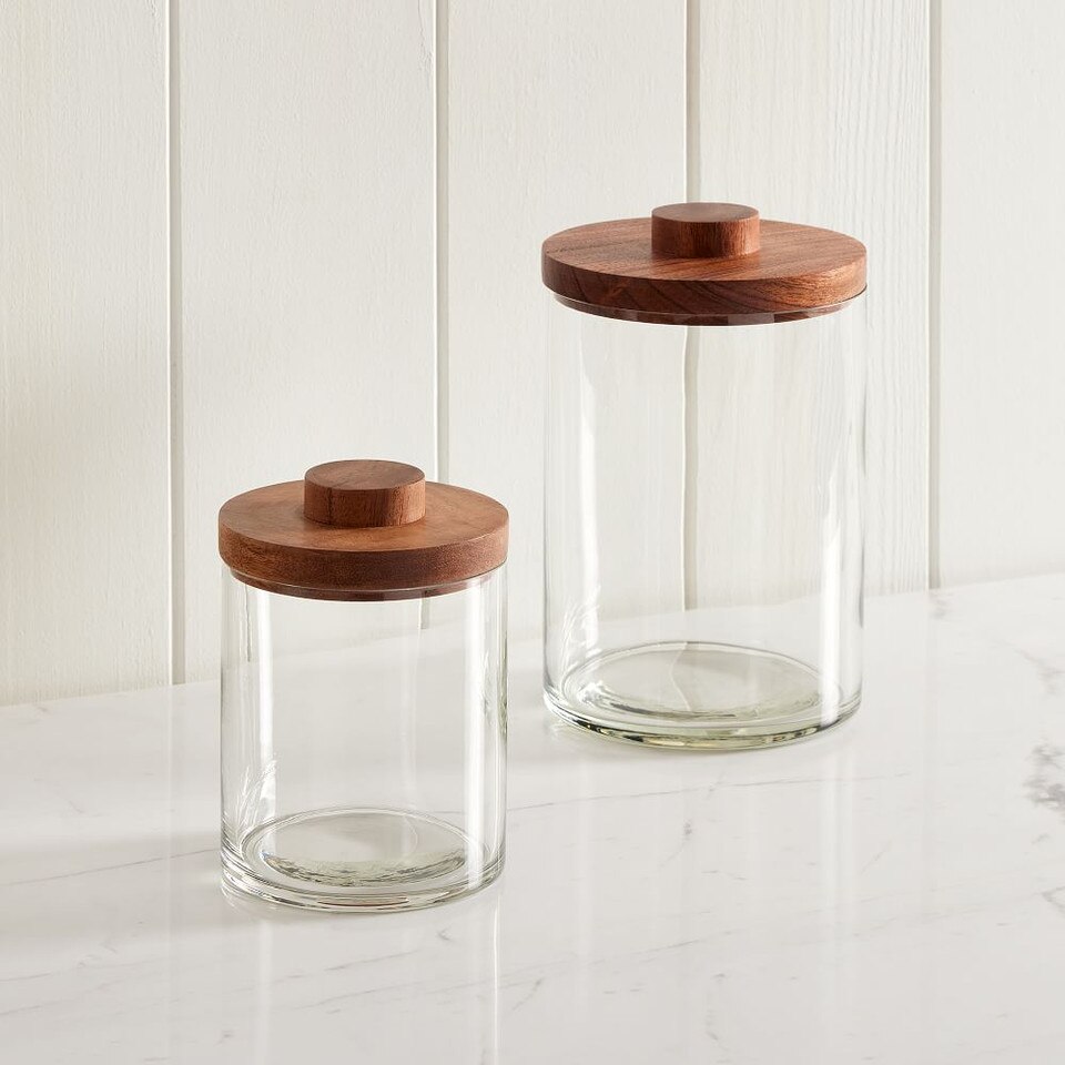 Clover Wood & Glass Bath Accessories